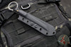 RMJ Stabby Guy- Ringed Chisel Tip- Tungsten Finished- Black G-10- Bronze Hardware