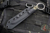 RMJ Stabby Guy- Ringed Chisel Tip- Tungsten Finished- Dirty Olive G-10- Bronze Hardware