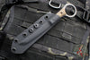 RMJ Stabby Guy- Ringed Chisel Tip- Tungsten Finished- Hyena Brown G-10- Bronze Hardware