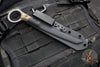 RMJ Stabby Guy- Ringed Chisel Tip- Tungsten Finished- Hyena Brown G-10- Bronze Hardware