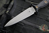 RMJ Tactical Raider Dagger Fixed Blade Combat Knife- Tungsten Finish- Black G-10