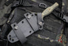 RMJ Tactical Raider Dagger Fixed Blade Combat Knife- Tungsten Finish- Dirty Olive Green G-10