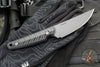 RMJ Unmei Fixed Blade Knife- Graphite Black Finished-  Black G-10 Handle