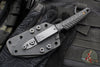 RMJ Unmei Fixed Blade Knife- Graphite Black Finished-  Black G-10 Handle