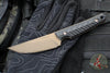 RMJ Unmei Fixed Blade Knife- Midnight Bronze Finished-  Black G-10 Handle