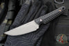 RMJ Unmei Fixed Blade Knife- Tungsten Finished-  Black G-10 Handle