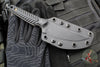 RMJ Unmei Fixed Blade Knife- Tungsten Finished-  Black G-10 Handle