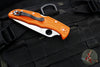 Spyderco Endura Lockback Knife- Orange FRN Handle- Satin Flat Ground Blade C10FPOR