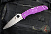 Spyderco Endura Lockback Folder- Purple FRN Handle- Satin Flat Ground Blade C10FPPR