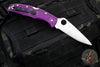 Spyderco Endura Lockback Folder- Purple FRN Handle- Satin Flat Ground Blade C10FPPR