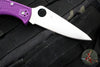 Spyderco Endura Lockback Folder- Purple FRN Handle- Satin Flat Ground Blade C10FPPR