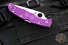 Spyderco Endura Lockback Folder- Purple FRN Handle- Satin Flat Ground Blade C10FPPR