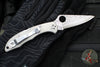 Spyderco Delica- Titanium Handle- Damascus Flat Ground Blade Lockback C11TIPD v2