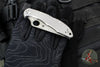 Spyderco Delica- Titanium Handle- Damascus Flat Ground Blade Lockback C11TIPD v2