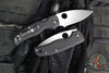 Spyderco Shaman- Compression Lock- Black Pebble Textured Lightweight FRN Handle- Satin Saber Ground Blade C229PBK