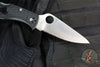 Spyderco Endela Lockback Folder- Black Handle- Satin Flat Ground Blade C243PBK