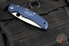 Spyderco Native Chief Folding Knife- Dark Blue FRN Handle- Satin Blade C244PDBL