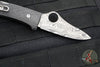 Spyderco SpyOpera- Carbon Fiber Handle- Damasteel Flat Ground Knife C255CFPD