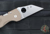 Spyderco Microjimbo Folder- Wharncliffe- Brown G-10 Handle- Satin 15V Blade C264GPBN15V