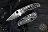Spyderco Edgerati Compression Lock Folder- Gray Skeletonized Aluminum Handle- Satin S30V Blade C266ALP