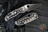 Spyderco Edgerati Compression Lock Folder- Gray Skeletonized Aluminum Handle- Satin S30V Blade C266ALP