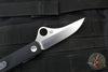 Spyderco Essenza Liner Lock Folder- Black Aluminum Handle- Satin Blade C272ALBKP