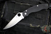 Spyderco Military Folding Knife- Compression Lock- Modified Clip Point- Black G-10- Satin Blade C36GP2