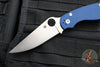 Spyderco Military Folding Knife- Modified Clip Point- Cobalt Blue G-10- Satin SPY27 Steel Blade C36GPCBL2