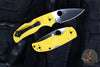 Spyderco Native 5 Salt- Yellow Handle- Magnacut Satin Flat Ground Blade C41PYL5
