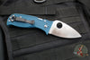 Spyderco Lil' Temperance- Teal Blue FRN Handle- Satin K390 Steel Blade