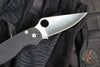 Spyderco Paramilitary 2 Left Hand Black with Satin CPM S30V Steel Folder C81GPLE2