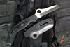 Spyderco Atlantic Black Handle Full Serrated Satin Flat Ground Lockback Knife C89SBK