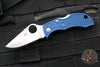 Spyderco Manbug- Cobalt Blue FRN Handle- Satin SPY27 Steel Blade MPCBL