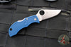 Spyderco Manbug- Cobalt Blue FRN Handle- Satin SPY27 Steel Blade MPCBL