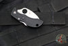 Spyderco Manbug Lockback Knife- Hawkbill Edge- Black Handle- Satin Full Serrated Blade MBHBS