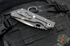 Mick Strider Custom XL-Grandpa Finished Spear Point- Double Flamed Ti Handles- Winged Skull Graphic