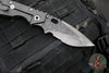 Mick Strider Custom XL-Grandpa Finished Bellied Spear Point- Double Flamed Ti Handles- Winged Skull Graphic