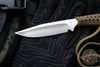 Strider Knives Fixed Blade- Satin CTS-XHP Blade- Brown Cord