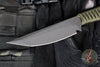 Strider Knives Fixed Blade- Tanto Edge- Green Cord- Black D2 Blade