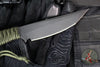 Strider Knives Fixed Blade- Tanto Edge- Green Cord- Black D2 Blade
