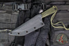 Strider Knives Fixed Blade- Tanto Edge- Green Cord- Black D2 Blade