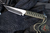 Strider Knives Fixed Blade- Tanto Edge- Green Cord- Satin Blade