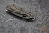 SMF Folder- Tanto Edge- White Finished Aluminum/Flamed Titanium Handle- Black Two-one Blade