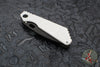 SMF Folder- Tanto Edge- White Finished Aluminum/Flamed Titanium Handle- Black Two-one Blade