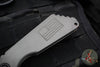 Strider Knives SnG Folder- Drop Point- Gray Finished Aluminum Flag Handle- Flamed Titanium Lock Side- Tiger Strip Finished CTS-XHP Steel Blade