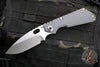 Mick Strider SnG Folder- Drop Point- Gray Rifle Pattern G-10/ Stonewash Titanium- Stonewash Blade