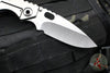 Mick Strider SnG Folder- Drop Point- Gray Rifle Pattern G-10/ Stonewash Titanium- Stonewash Blade