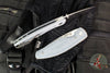 Three Rivers Manufacturing- Atom- Linerlock- Contoured Blue Denim Handle- Stonewash 20CV Blade