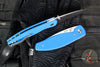 Three Rivers Manufacturing- Atom- Linerlock- Flat Royal Blue G-10 Handle- Stonewash 20CV Blade