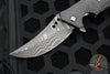 Walter Brend Custom Knives- Blade Show 2014 Mamba Flipper- Carbon Fiber Handle- Damascus Hand Ground Blade